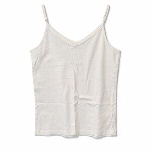 🦜 White Cami Tank Top V-Neck Adjustable Spaghetti Straps